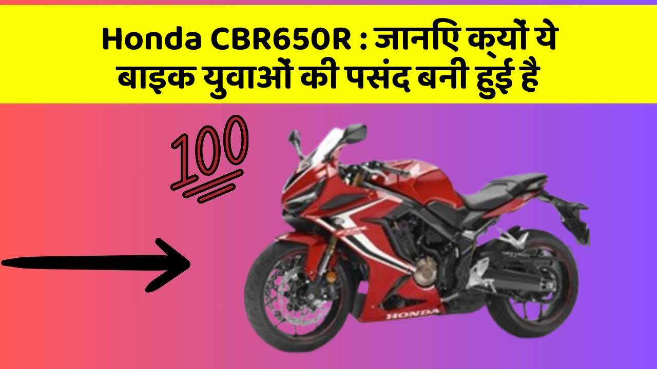 Honda CBR650R: जानिए क्यों ये बाइक युवाओं की पसंद बनी हुई है