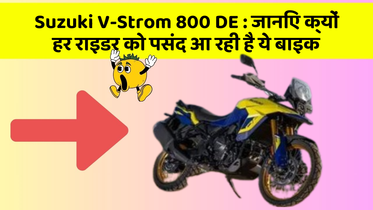 Suzuki V-Strom 800 DE : जानिए क्यों हर राइडर को पसंद आ रही है ये बाइक