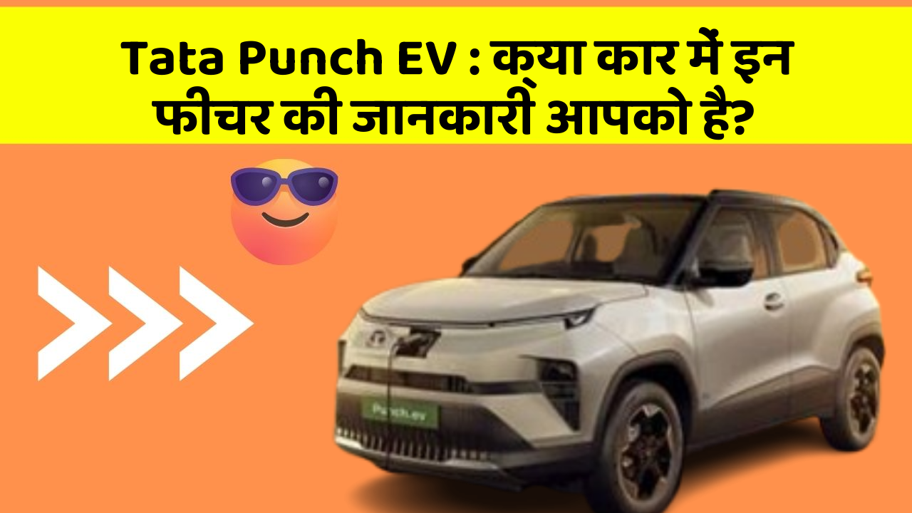 Tata Punch EV : क्या कार में इन फीचर की जानकारी आपको है?